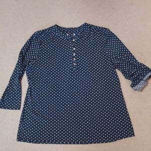 Polka Dot 3/4 Sleeve Blouse